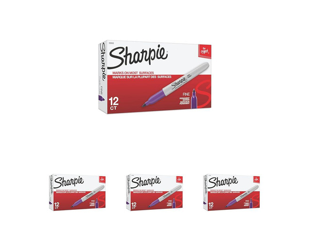 Fine Point Permanent Marker (Pack of 4)