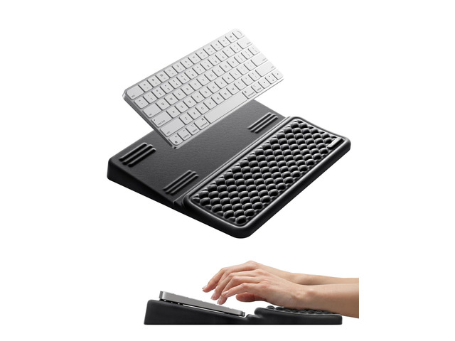 Keyboard Wrist Rest, Keyboard Stand with Wrist Support, Soft Memory Foam Ergonomic Riser for 60%-65% Keyboard Holder Tilt Lift for Carpal Tunnel,...
