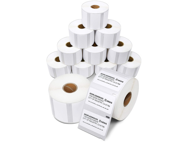 Compatible Direct Thermal Labels Replacement for DYMO 30334 (2-1/4' X 1-1/4') Barcode - Use with Labelwriter 450, 450 Turbo, 4XL Printers (12 Rolls)
