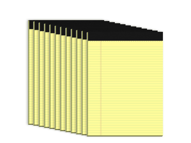 Yellow Legal Pad, 8.5 x 11 College Ruled Notepad, 12 Pack Notepads 8.5 x 11 Legal Writing Pad, 30 Sheets Per Note Pad, Micro Perforated Yellow...