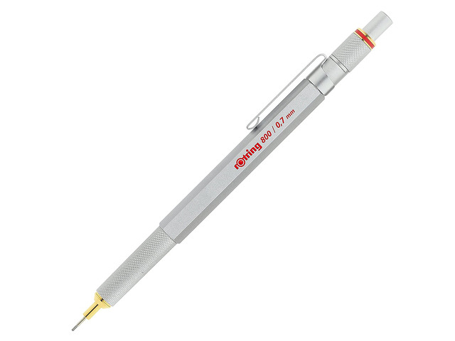 800 Mechanical Pencil, 0.7 mm, Silver Metal Barrel