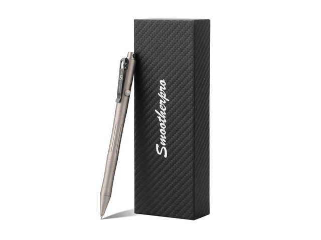 Stainless Bolt Action Pen,Sandblasted Gray Refillable Stainless Steel Pen with Pilot G2 Compatible Refill for Office Writing, Journaling,...