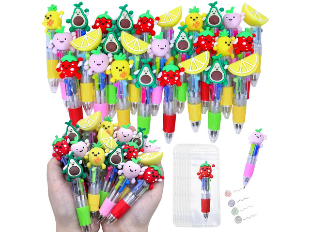 100 PCS Multicolor Pen Set 50 Cute Pens Bulk with 50 Pen Bags, Fun Pens for Party Favors, Christmas, Birthday, Kawaii Stationery, Prizes, Gifts...