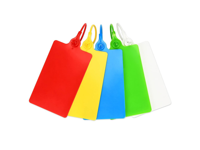 100 Plastic Tags Shipping Tags Water Proof Tags for Labeling Shipping Labels Security Seals Writable Marker Ties Hanging Tags Storage Tag with One...