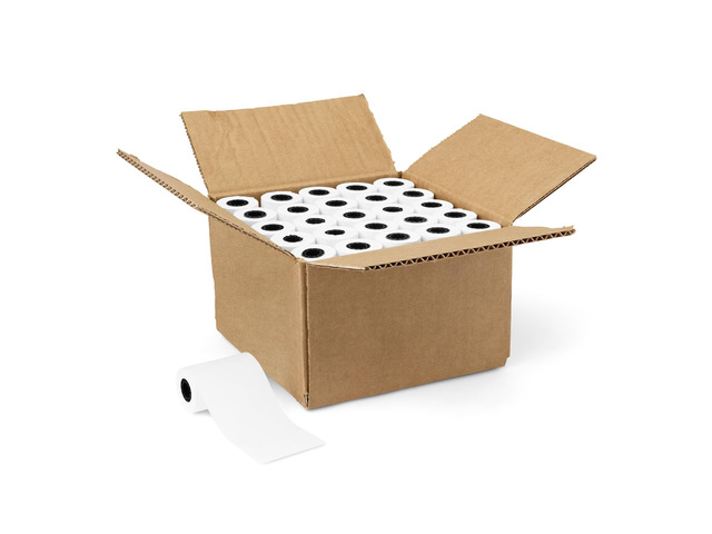 Thermal Paper Receipt Rolls for POS, 2 1/4' x 50', BPA-Free, FSC Certified, Recycled Materials, White, 50 Rolls