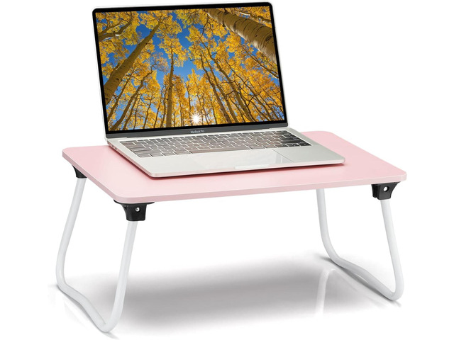 Foldable Lap Desk Laptop Stand Bed Desk Table Tray, Breakfast Serving Tray, Portable & Lightweight Mini Table, Lap Tablet Desk for Sofa Couch Floor...