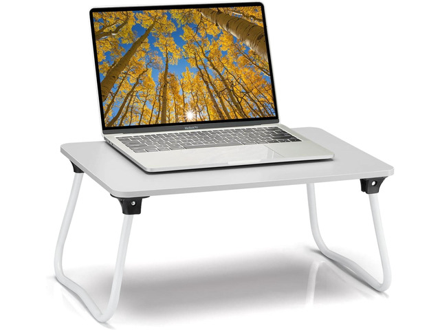 Foldable Lap Desk Laptop Stand Bed Desk Table Tray, Breakfast Serving Tray, Portable & Lightweight Mini Table, Lap Tablet Desk for Sofa Couch Floor...