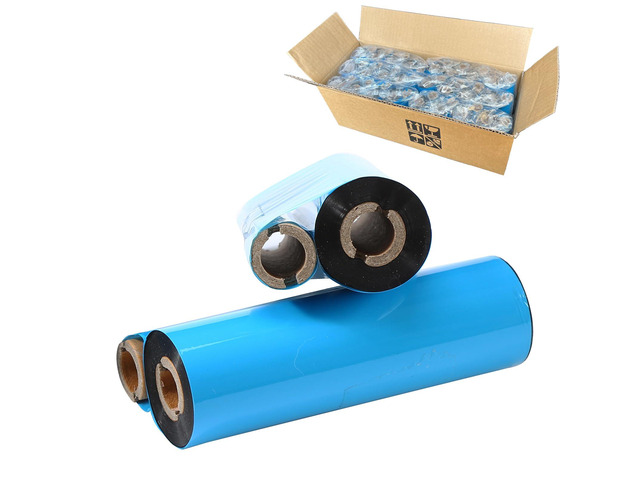 24 Rolls 4.33'' x 244' Premium Resin Enhanced Wax Ribbon, 110mm x 74m Black Thermal Transfer Ribbon, Desktop Barcode Thermal Label Printer Ribbons,...
