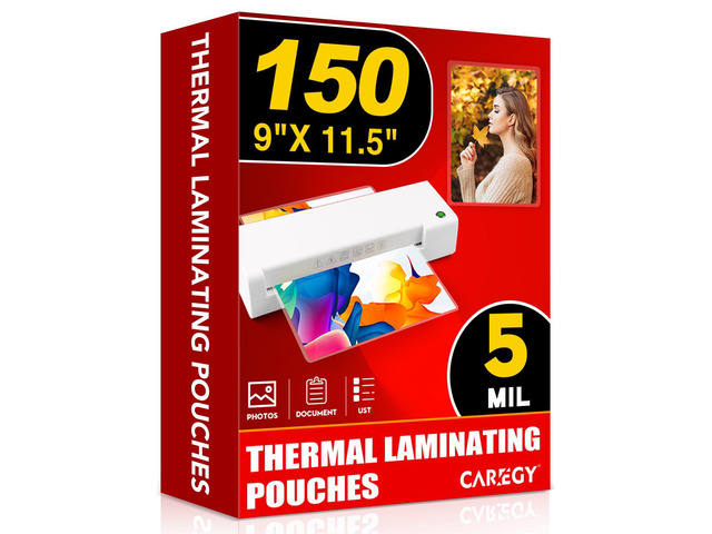 Thermal Laminating Pouches,150 Pack Laminating Sheets, 5 Mil 9 x 11.5 Inches Lamination Sheet Paper for Laminator, Round Corner Letter Size, Office...