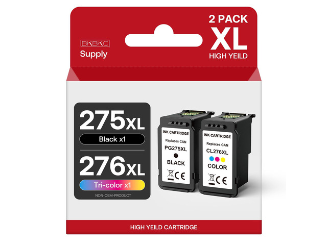 PG-275XL CL-276XL Ink Replacement for Canon 275 and 276 Ink Cartridges Remanufactured 275XL 276XL Ink Compatible with TS3500 TS3520 TS3522 TS3700...