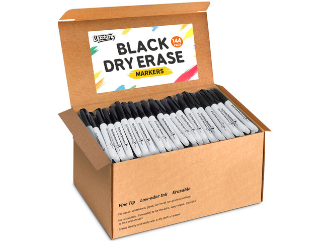 144 Count Dry Erase Markers Bulk, Fine Tip Whiteboard Markers for Kids Teachers, Dry Erase Pens Bulk Pack for Classroom Home, Back to School Supplies
