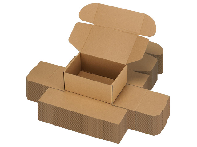 9x6x4 inch Cardboard Shipping Boxes, Set of 30 Gift Boxes, Brown 30 Smile Stickers, Single Corrugated, DIY Cardboard, Easy Fold, Shape Well, Self...