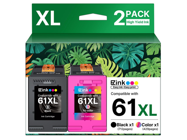 61XL 61 Ink Cartridges 4500 5530 for HP Ink 61XL Black and Color Combo Pack Replacement for HP printer ink 61 xl ink cartridges for Envy 4500 5530...