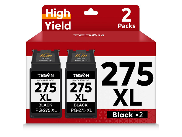 PG-275XL 275XL Black Ink Cartridge Replacement for Canon PG-275 XL 2-Pack for PIXMA TR4720 TS3720 TS3722 TS3700 TR4700 TR4722 TS3522 TS3500 TS3520...
