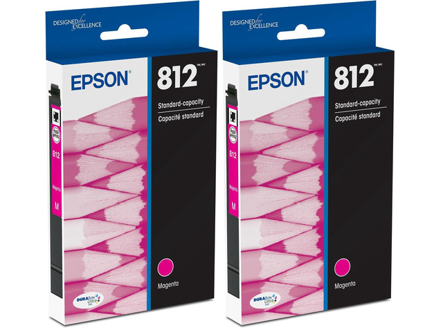 T812 DURABrite Ultra Ink Standard Capacity Magenta Cartridge (T812320-S) for Select Workforce Pro Printers (Pack of 2)