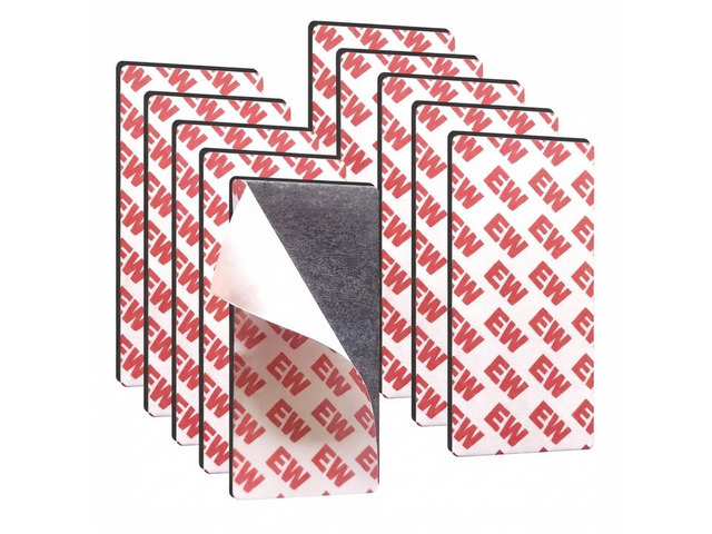 Magnetic Tape 2x4 Inch 10 Pack, Strong Adhesive Magnets for Crafts Magnetic Strips with Strong Adhesive Backing for DIY Crafts, Fridge, Photo...
