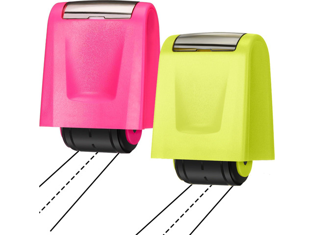 2 Pcs Roller Stamps Classroom,2.72 X 2.44 X 1.65 Inch,Green, Pink Kindergarten Education Must Haves, Handwriting Practice Tool in Teacher...