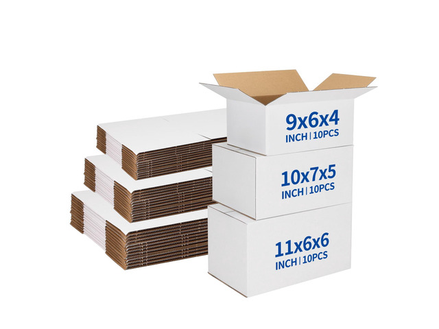 Assorted Sizes Shipping Boxes 30 Pack (11x6x6, 10x7x5, 9x6x4)
