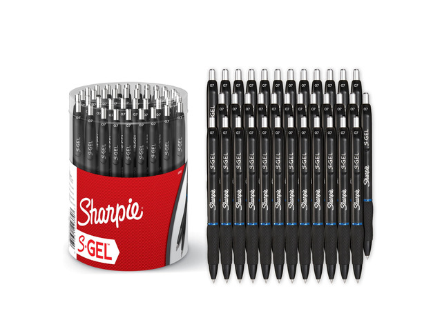 S-Gel Pens, Medium Point (0.7mm), Blue Gel Ink, 36 Count - Writing, Note-Taking, Office Supplies, No Smear, No Bleed