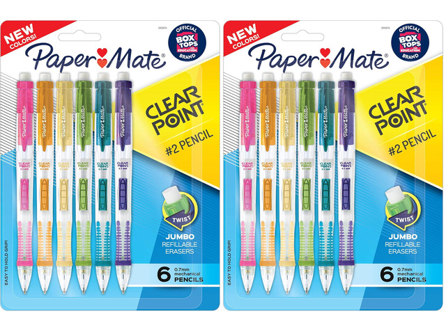 Clearpoint Mechanical Pencils,0.7mm HB #2 Pencils,Assorted Barrel Colors,- For Teacher,Office,School Supplies,Drawing,Drafting,(Pack of 12)