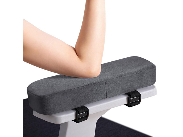 Memory Foam Office Chair Armrest Pads, Non-Slip Armrest Cushion Ergonomic Arm Rest Pads with Adjustable Buckles and Straps, Elbow Relief for Desk,...