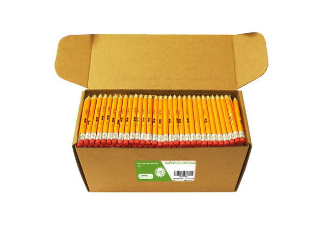 600Pcs 4'' Golf Pencils Pre-sharpened, Break-Resistant Lead No. 2, Half Pencils with Eraser Tops, HB pencil, Back to school