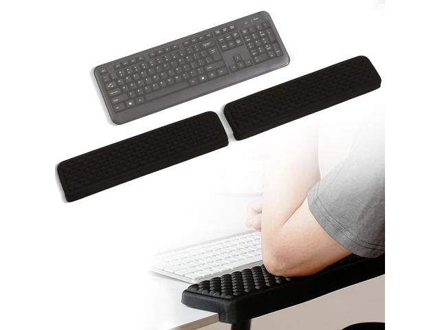 L-Shaped Desk Elbow Pad for Desk, Memory Foam Elbow Support Padding with Non-Slip, Ergonomic Desk Edge Cushion, Wrist Comfort Support for Office...