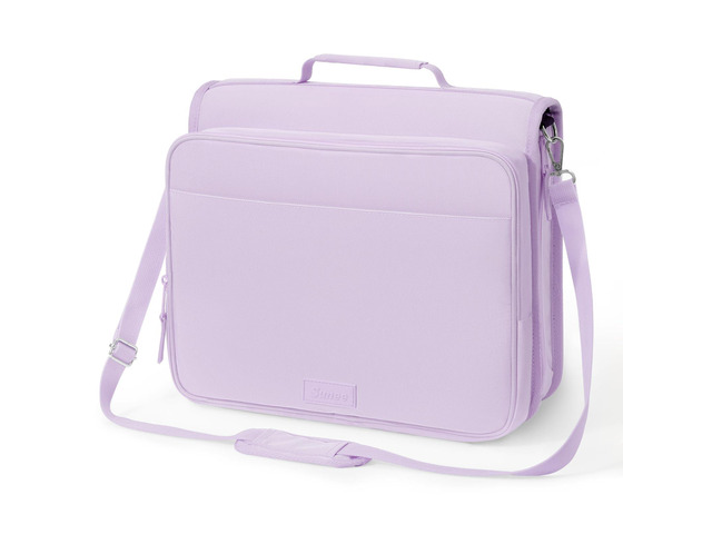 Zipper Binder 3 Ring 2-Inch in Lavender Purple Features a Shoulder Strap, 13 Inch Laptop Pocket, with Multiple Storage Pockets. Ideal Organizer for...