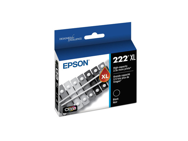 222XL Genuine High Capacity Black Ink Cartridge T222XL120 Works with WorkForce WF-2960 and Expression XP-5200 Inkjet Printers