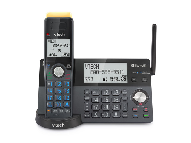IS8128-11 Super Long Range DECT 6.0 Cordless Phone for Home with Answering Machine, 2300 ft Range, Call Blocking, Bluetooth Connect to Cell, Intercom