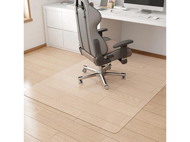 Office Chair Mat,Easy Glide Hard Wood Tile Floor Mat,Chair Mat for Home Office Rolling Chair,Heavy Duty Floor Protector -Anti-Slip-45 x53 Rectangular