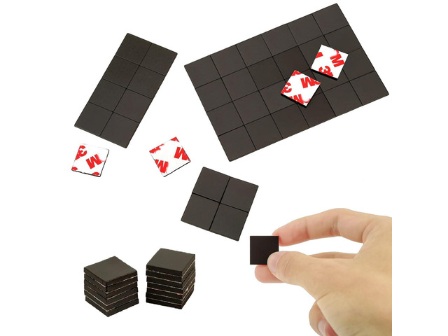 160 Mil Strong Magnet Tapes for Crafts with Adhesive Backing in Advance (Square Size 3/4' x 3/4'),Heavy Duty Peel and Stick Self Sticky Sticker...