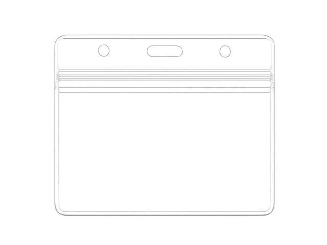 100Pcs Horizontal Badge Holders Sealable Waterproof Clear Plastic Name Tag ID Card Holder (100)