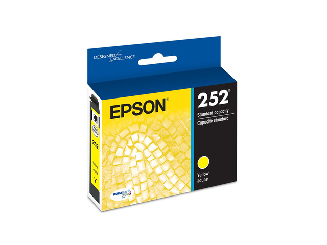 252 Genuine Ink Standard Capacity Yellow Cartridge T252420 Works With WorkForce WF-3620 WF-3640 WF-7110 WF-7210 WF-7610 WF-7620 WF-7710 WF-7720...