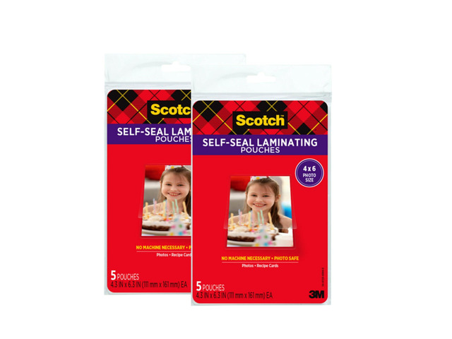 (R) Self-Sealing Laminating Pouches, Gloss Finish, 4 x 6 Inches (PL900G) (Pack of 2)