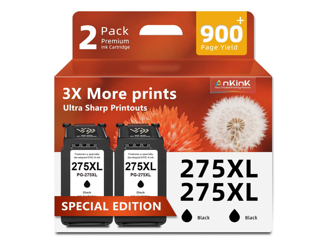 275XL Black Ink Cartridge Replacement for Canon PG 275 PG275 XL For Cannon Pixma TS3522 TR4720 TR4700 TR4722 TS3500 TS3520 TS3700 TS3720 TS3722...