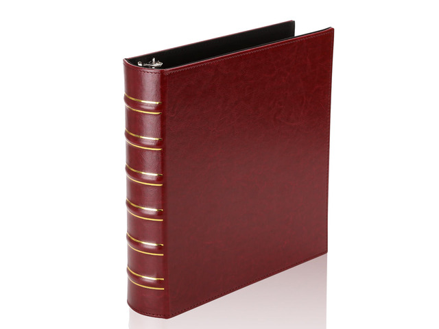 Vintage Hardback 3 Ring Binder 1.5 Inch, Professional Leather Binder 3 Ring, Three Ring Binders Fits 8.5 x 11, D Ring Binders for Photo Album,...