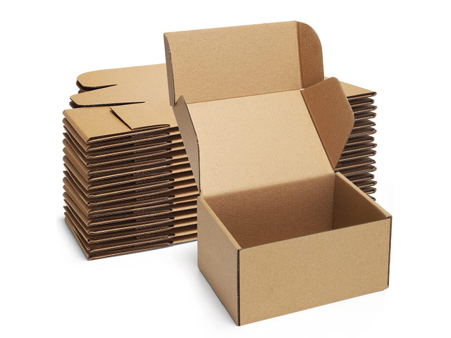 Shipping Boxes 6x4x3 inches Small Mailing Boxes 25 Pack Brown Cardboard Corrugated Box Mailers