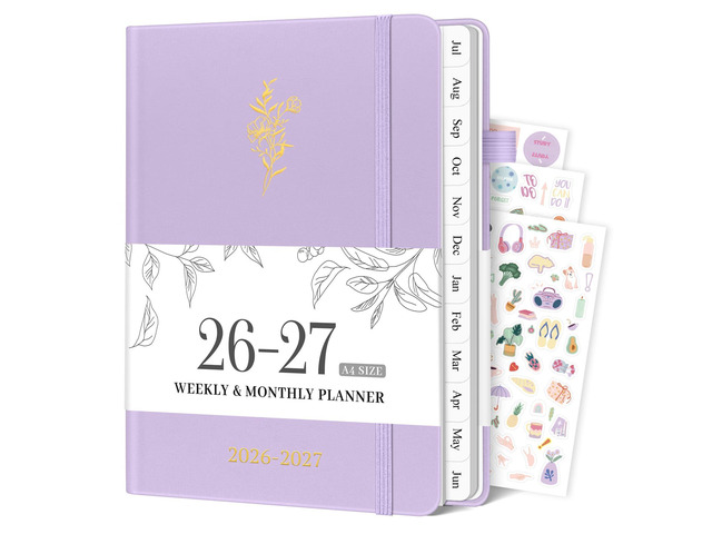 2026-2027 Planner, Weekly & Monthly Calendar with Tabs, 8.5'x11' Jul 2026-Jun 2027 Academic Year, A4 Large Hardcover Calendar Agenda with Date for...