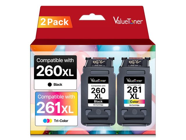 260XL 261XL Ink Cartridge Replacement for Canon 260 and 261 Ink Cartridges PG-260 CL-261 Work with Canon Pixma TS6420a TS6420 TS6400 TR7020a TS5320...
