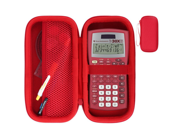 Case for Texas Instruments TI-30XIIS TI-30XS TI-30Xa Calculator Fits for TI-36X Pro Scientific Calculator, Hard Shell Shockproof, Mesh Bag...