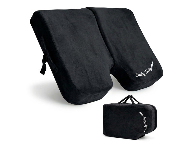 Premium Foldable Wheelchair Cushion - for Relief of Lower Back, Sciatic, Butt and Tailbone Pain - for Home & Office Use, Perfect for Travel or...