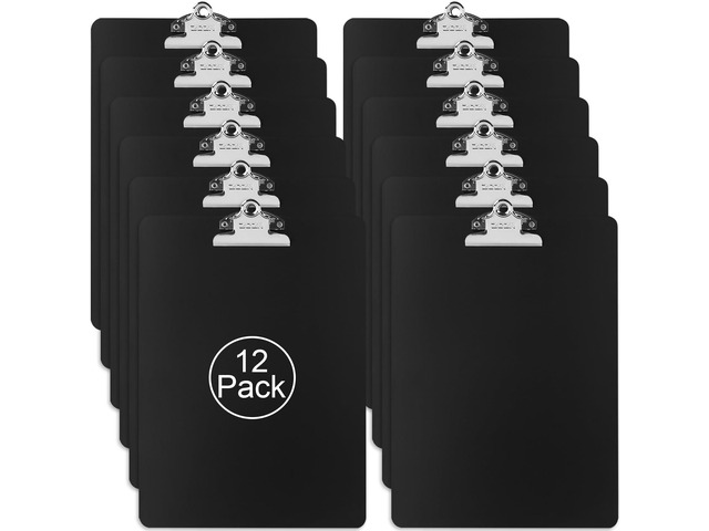 Metal Clipboard, 12 Pack Heavy Duty Aluminum Clipboards 12 x 9 Inches, A4 Letter Sizer Document Holder with High Capacity Clip, Suitable for...