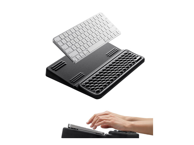 Medium Keyboard Wrist Rest for Computer, Soft Memory Foam Keyboard Stand with Wrist Support for 60% 65% Keyboard, Non-Slip Laptop Wrist Rest for...