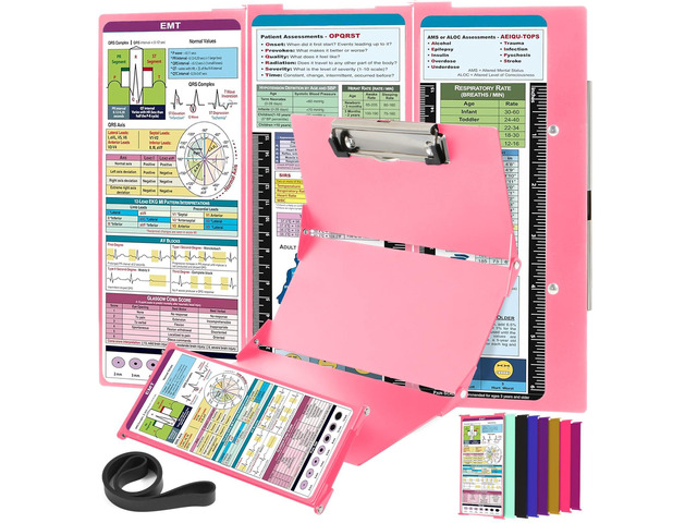 Nursing Clipboard EMT Edition - 3 Layers Aluminum Foldable Nurse Clipboard Nursing Student Essentials - Foldable Clipb oard Nursing Trifold Nursing...