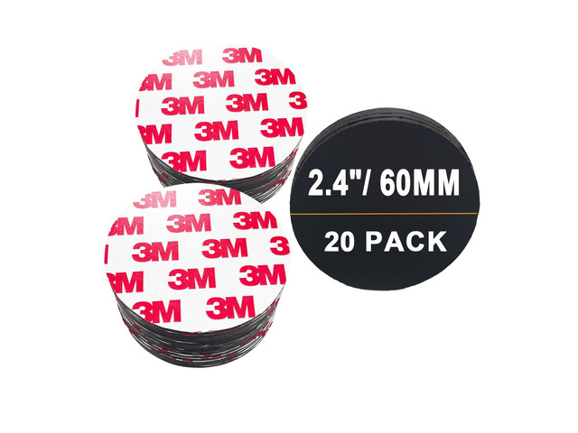 20Pack, 2.4' Big Round Magnets with Adhesive Backing, Precut Strong Sticky Magnetic Dots Tapes for DIY Crafts Projects Whiteboard, Fridge,...
