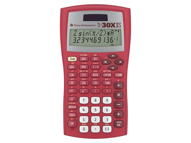 TI-30XIIS Scientific Calculator, Red