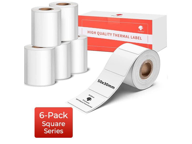 [6x230 pcs] Original Labels M110-1.97'' x 1.18''(50x30mm) for M110/M220/M100/M221/M250 Label Printer, Square, White, Also Support Shipping Printer...