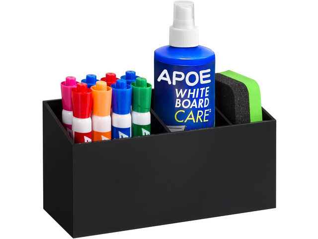 Magnetic Dry Erase Marker Holder for Whiteboard, Fridge Classroom Acrylic Magnet Pen Holder for Office, Refrigerator, Whiteboard Maker Holder for...