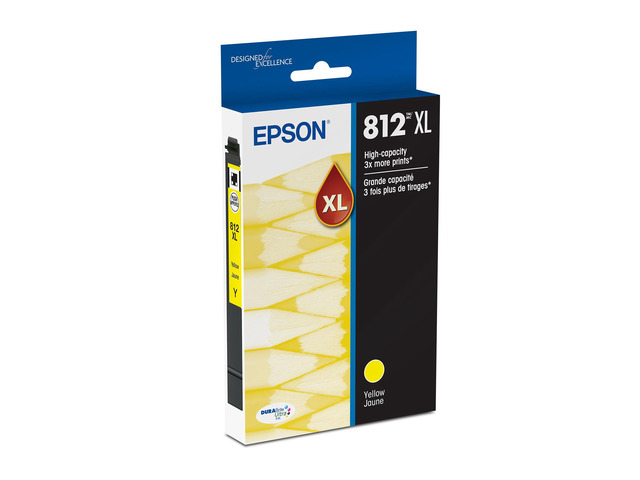 812 DURABrite Ultra Ink High Capacity Yellow Cartridge (T812XL420-S) Works with Workforce Pro WF-7310,7820, 7840, EC-C7000